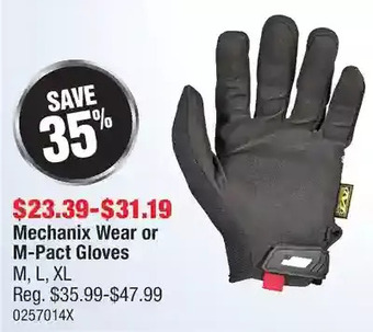 PartSource Mechanix wear or m-pact gloves offer