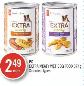 Shoppers Drug Mart Pc extra meaty wet dog food offer