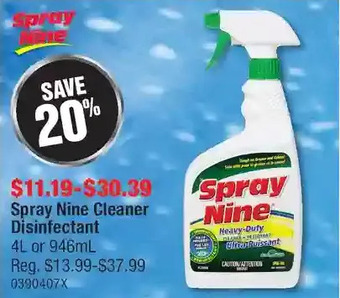 PartSource Spray nine cleaner disinfectant offer