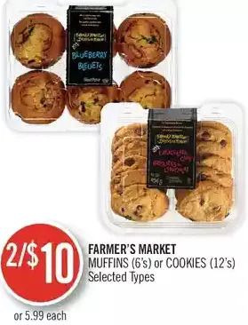 Shoppers Drug Mart Farmer's market muffins or cookies offer