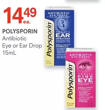 IDA Pharmacy Polysporin antibiotic eye or ear drop offer