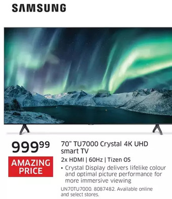 The Source Samsung 70 tu7000 crystal 4k uhd smart tv offer