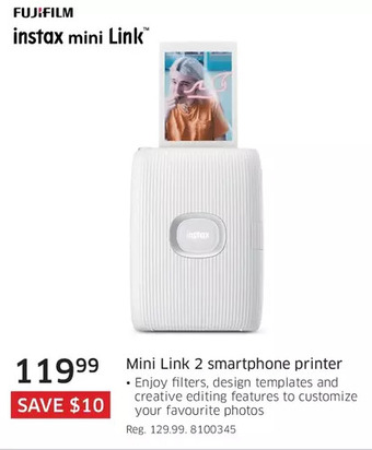 The Source Fujifilm instax mini link 2 smartphone printer offer