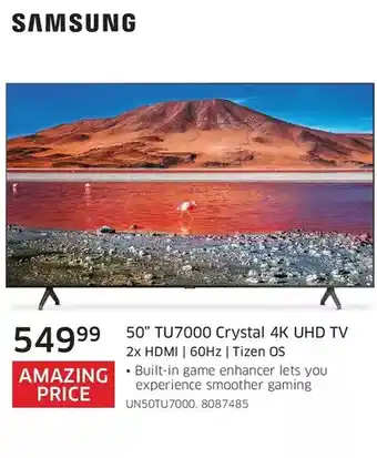 The Source Samsung 50 tu7000 crystal 4k uhd tv offer