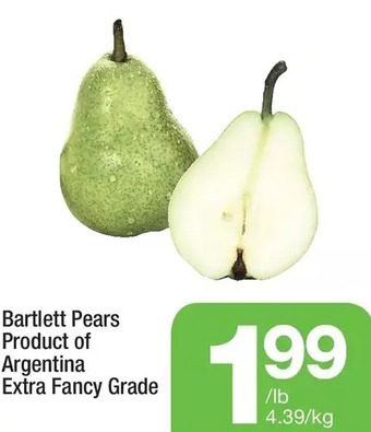 Highland Farms Bartlett pears offer