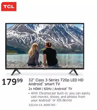 The Source 32'' class 3-series 720p led hd android smart tv offer