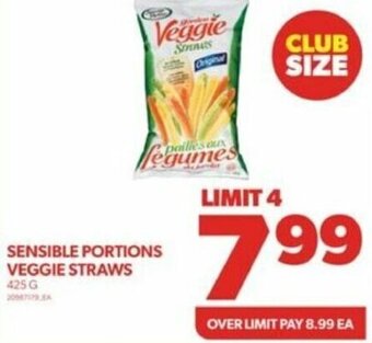 Real Canadian Superstore SENSIBLE PORTIONS VEGGIE STRAWS 425 g offer