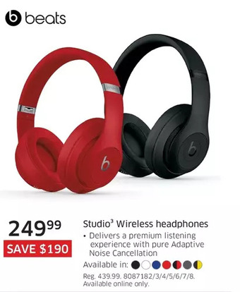The Source Beats studio wireless headphones offer