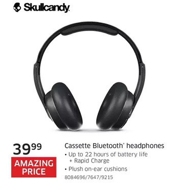 The Source Skullcandy cassette bluetooth headphones offer