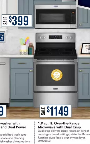 KW Appliance Plus 1.9 cu. ft. over-the-range microwave offer