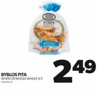 Real Canadian Superstore BYBLOS PITA WHITE OR WHOLE WHEAT, 6'S offer