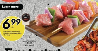 Sobeys Fresh Pork Tenderloin Kabobs with Vegetables offer