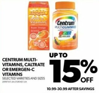 Real Canadian Superstore CENTRUM MULTI-VITAMINS, CALTRATE OR EMERGEN-C VITAMINS offer