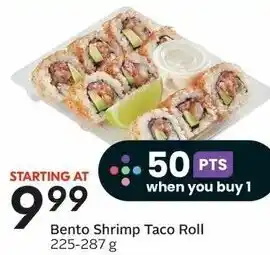 Sobeys Bento Shrimp Taco Roll 225-287 g offer