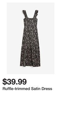 H&M Ruffle-trimmed satin dress offer