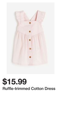 H&M Ruffle-trimmed cotton dress offer