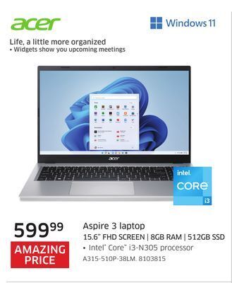 The Source Acer aspire 3 laptop offer
