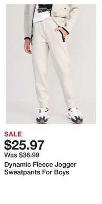 Old Navy Dynamic fleece jogger sweatpants for boys offer