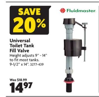 Home Hardware Universal toilet tank fill valve offer