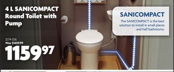 Home Hardware 4 l sanicompact round toilet with pump offer