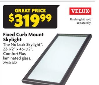 Home Hardware Fixed curb mount skylight offer