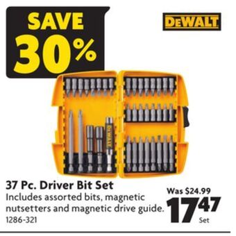 Home Hardware 37 pc. driver bit set offer