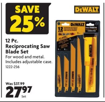 Home Hardware 12 pc. reciprocating saw blade set offer