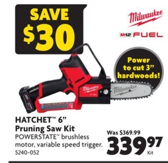 Home Hardware Hatchet™ 6 pruning saw kit offer