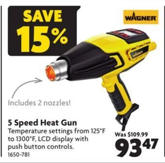 Home Hardware 5 speed heat gun offer