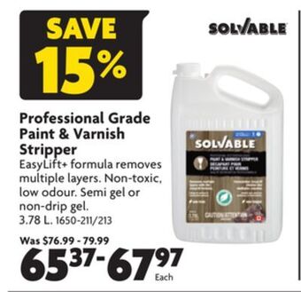 Home Hardware Professional grade paint & varnish stripper offer