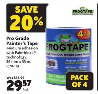Home Hardware Pro grade painter's tape offer