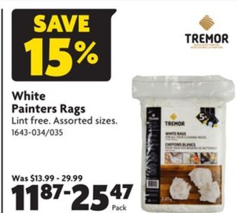 Home Hardware White painters rags offer