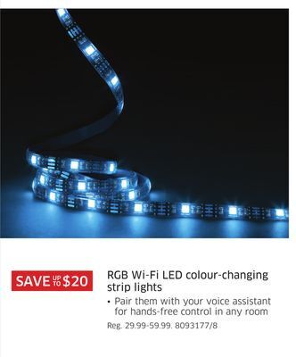 The Source Rgb wi-fi led colour-changing strip lights offer