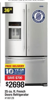 Bad Boy Superstore Maytag 25 cu. ft. french doors refrigerator offer