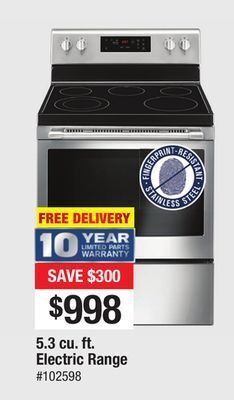 Bad Boy Superstore Maytag 5.3 cu. ft. electric range offer