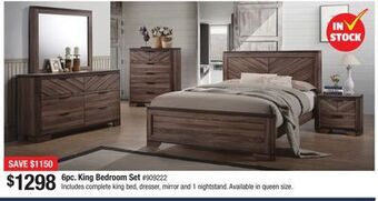 Bad Boy Superstore 6pc. king bedroom set offer