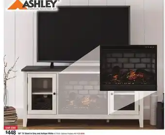 Bad Boy Superstore Ashley dorrinson series 60 tv stand in grey and antique white offer