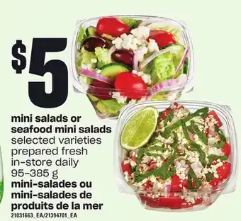 Independent City Market Mini-salades ou mini-salades de produits de la mer, 95-385 g offer
