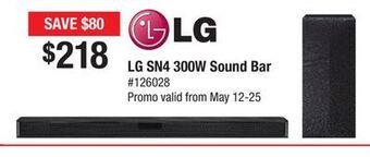 Bad Boy Superstore Lg sn4 300w sound bar offer