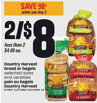 Independent City Market Pain ou bagels country harvest offer