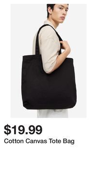 H&M Cotton canvas tote bag offer