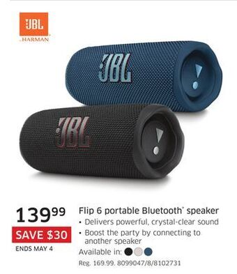 The Source Jbl flip 6 portable bluetooth® speaker offer