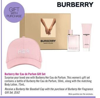 Shoppers Drug Mart Burberry her fragrance gift set offer