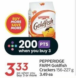 Sobeys PEPPERIDGE FARM Goldfish Crackers 156-227 g offer