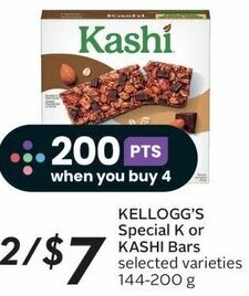 Sobeys KELLOGG'S Special K or KASHI Bars offer