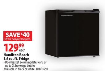 London Drugs Hamilton beach 1.6 cu. ft. fridge offer