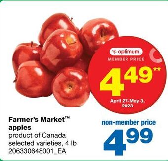 Wholesale Club Farmer's market™ apples, 4 lb offer