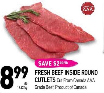 Coppa's Fresh Market Fresh beef inside round cutlets offer