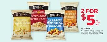 Rexall Nosh & co. popcorn 180g-220g or cheese crunchies 225g offer