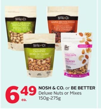 Rexall Nosh & co. or be better deluxe nuts or mixes 150g - 275g offer